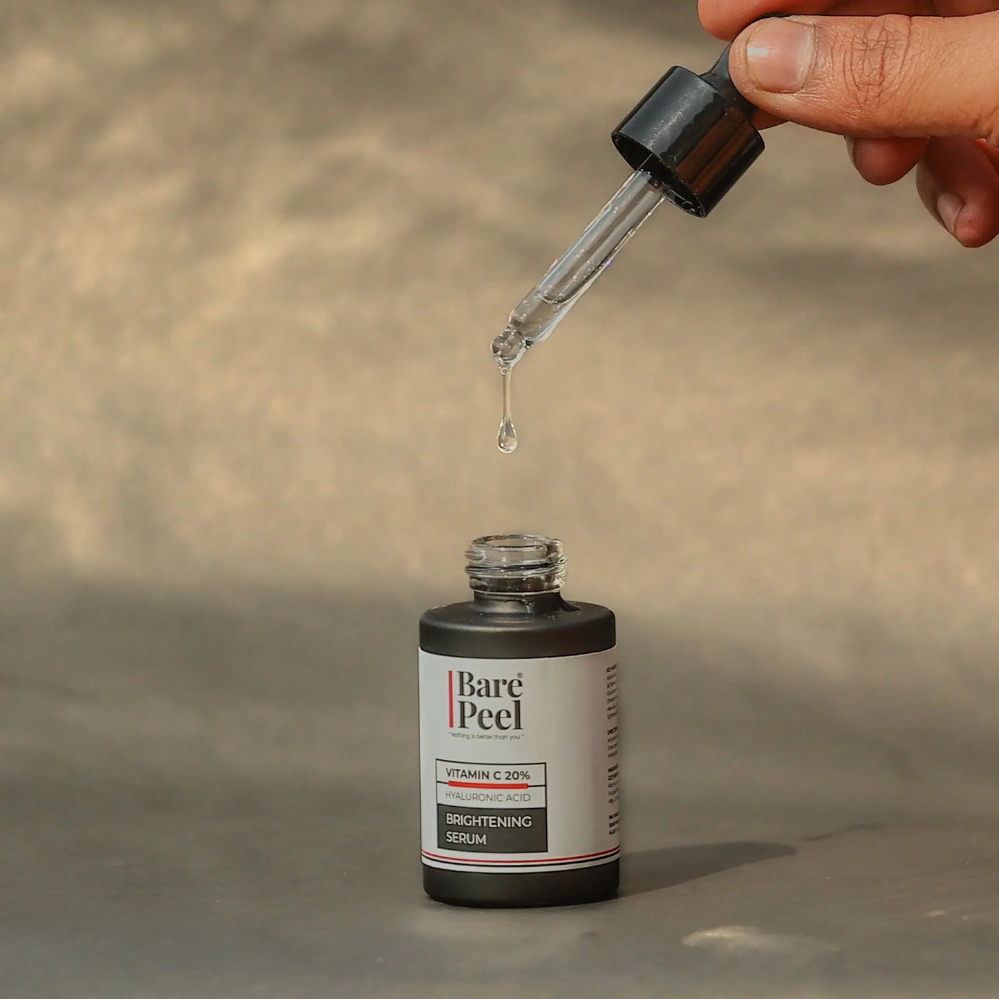 Vitamin C 20% Face Serum for Brightening, Glowing Skin & Anti-Aging Benefits – Hyaluronic Acid, Ferulic Acid & Vitamin E – Bare Peel Skincare Bare Peel