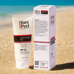 Bare Peel Sunscreen SPF 50 Gel | With Ceramides | No White Cast | Daily Use for Men & Women | UVA/UVB Protection | PA+++ | Broad Spectrum Sunblock, 50g Bare Peel
